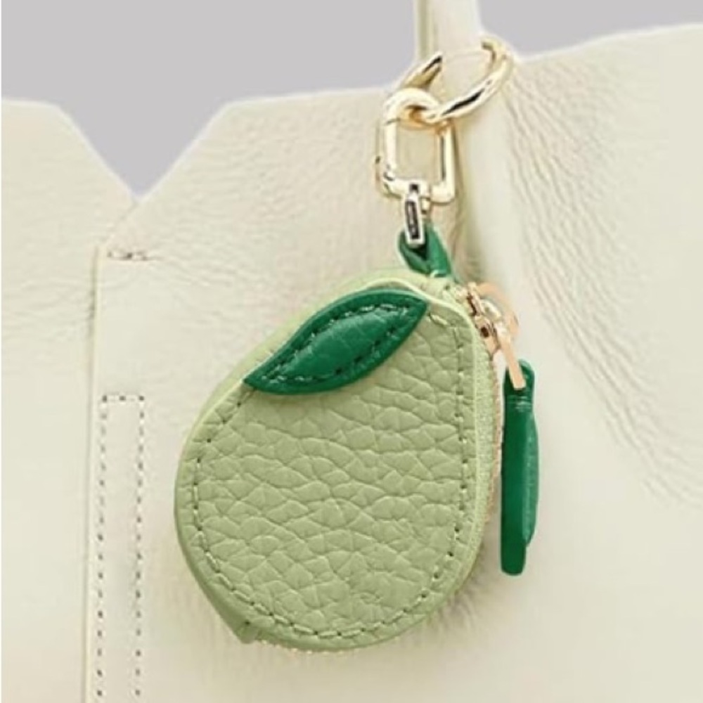 🍐NEW Pear Bag Charm/ Keychain Zip Pouch Cles Mini Bag